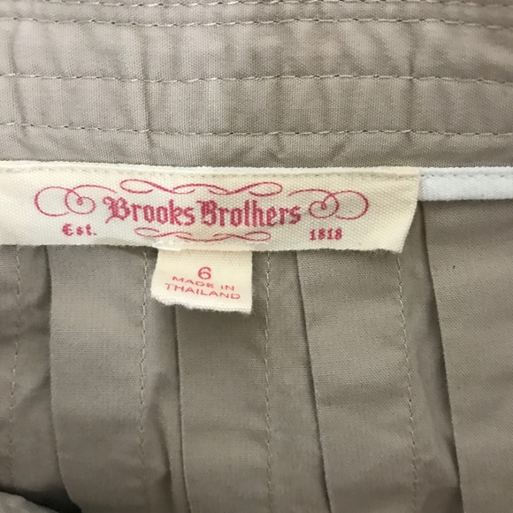 Vintage Brooks Brothers Khaki Stretch Wrap Skirt - Picture 2 of 8